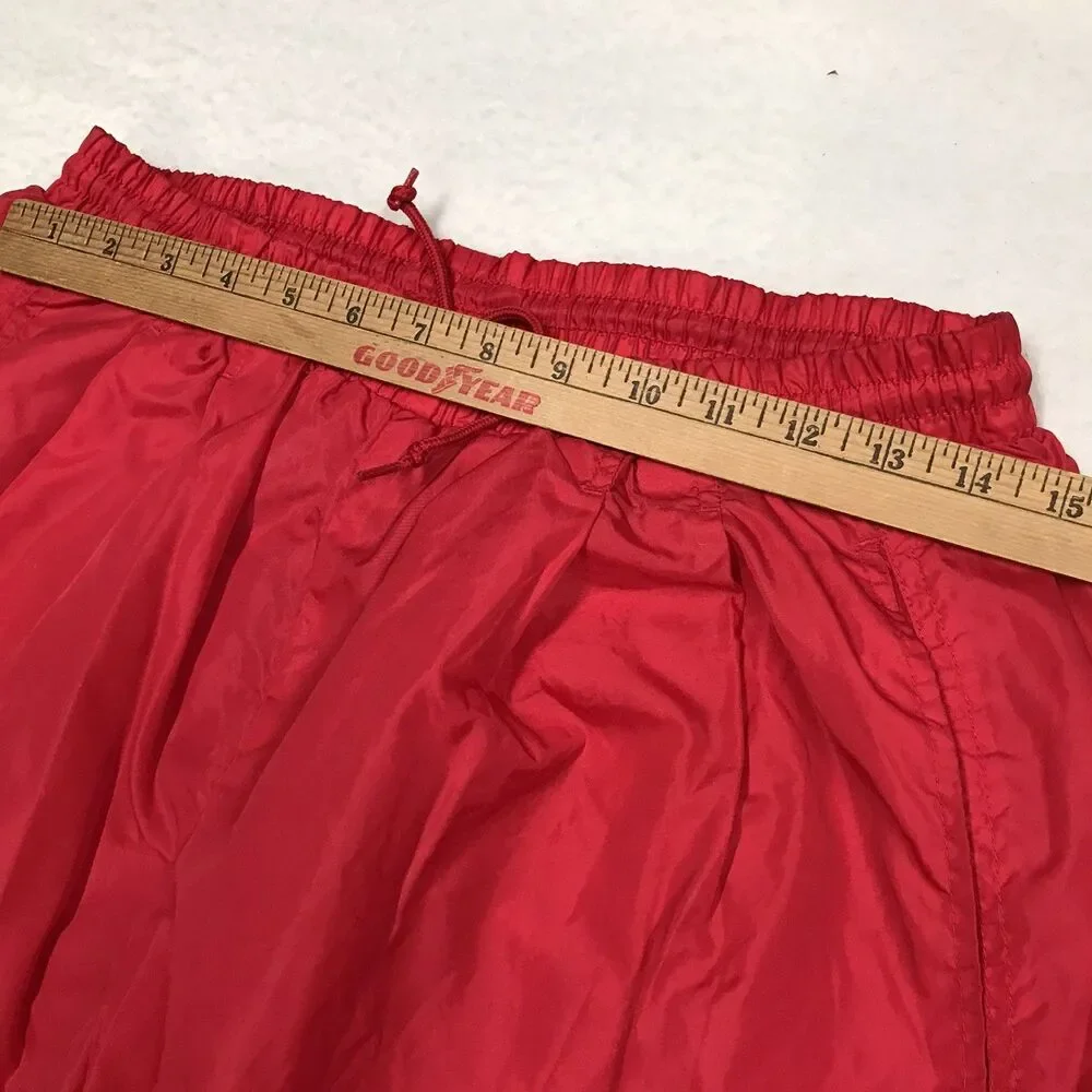 80s NIKE Team Ohio State Track Pants Men L 34x32 Red  Drawstring Mesh Lined vtg